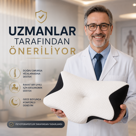 OrtoYastık™ Premium Geliştirilmiş Sürüm Ortopedist Onaylı Visco Yastık