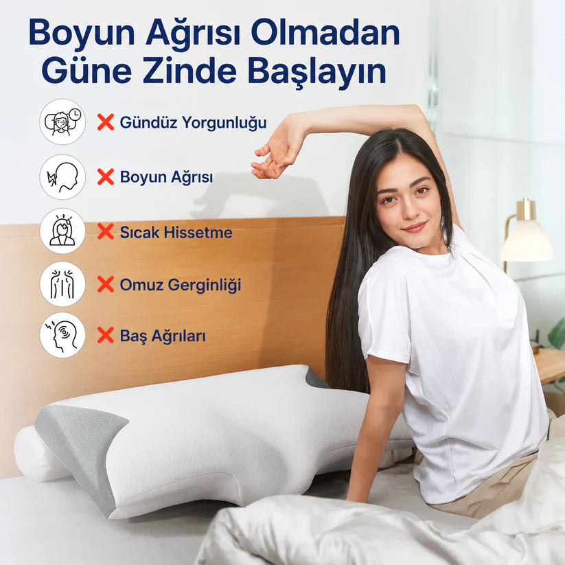 OrtoYastık™ Premium Geliştirilmiş Sürüm Ortopedist Onaylı Visco Yastık